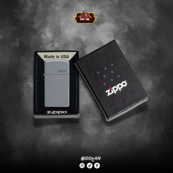 Zippo Windproof Lighter Logo Grey