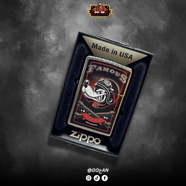 Zippo Wolf Cycle Rider Design