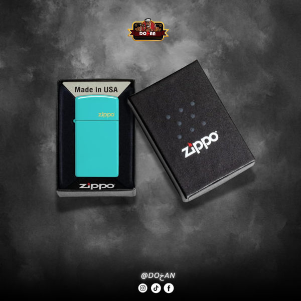 Zippo Slim Flat Turquoise